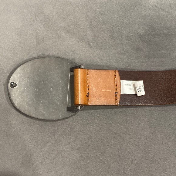 Esprit Oval buckle belt, Women leather belt with blue stones Vintage - Picture 14 of 16